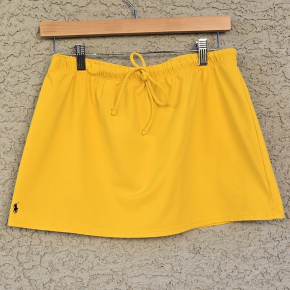 Ralph Lauren Sport Canary Yellow Vintage Mini Skirt - Picture 1 of 8